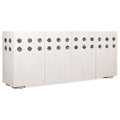 Credenza multimediale Pilea, Rovere Bianco