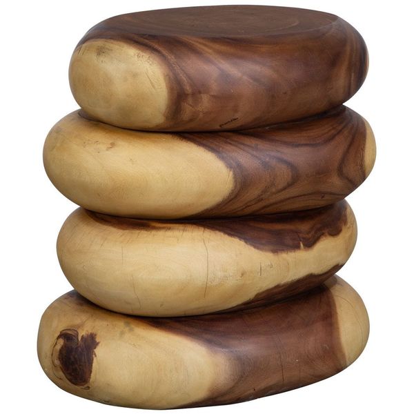 Tavolino d'angolo Carrillo in legno Suar