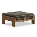 Pouf Halston in pelle, Muschio Dulane