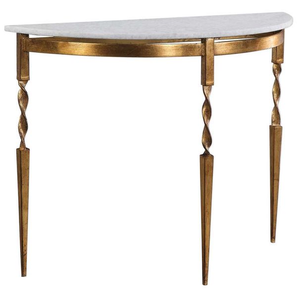 Tavolo consolle Imelda finitura oro antico